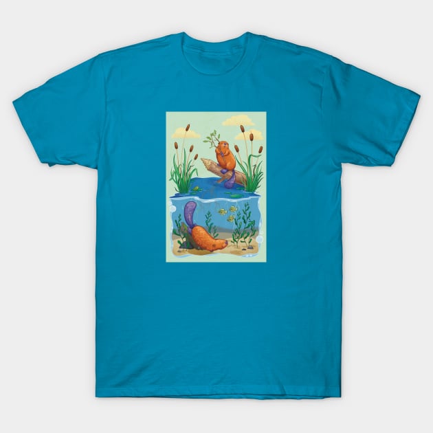 Sunny Day Beavers T-Shirt by Bee and Clover Designs